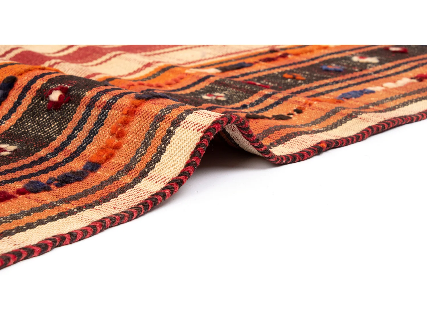 Tapis de laine 150x214 rouge Jajim