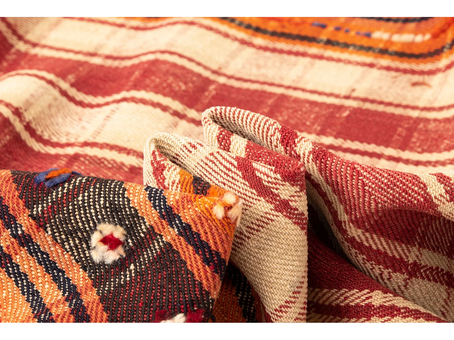 Tapis de laine 150x214 rouge Jajim