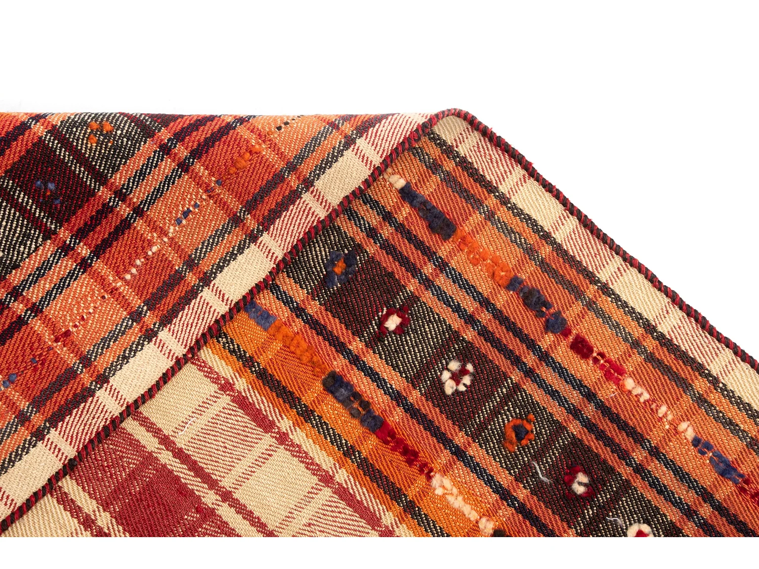 Tapis de laine 150x214 rouge Jajim