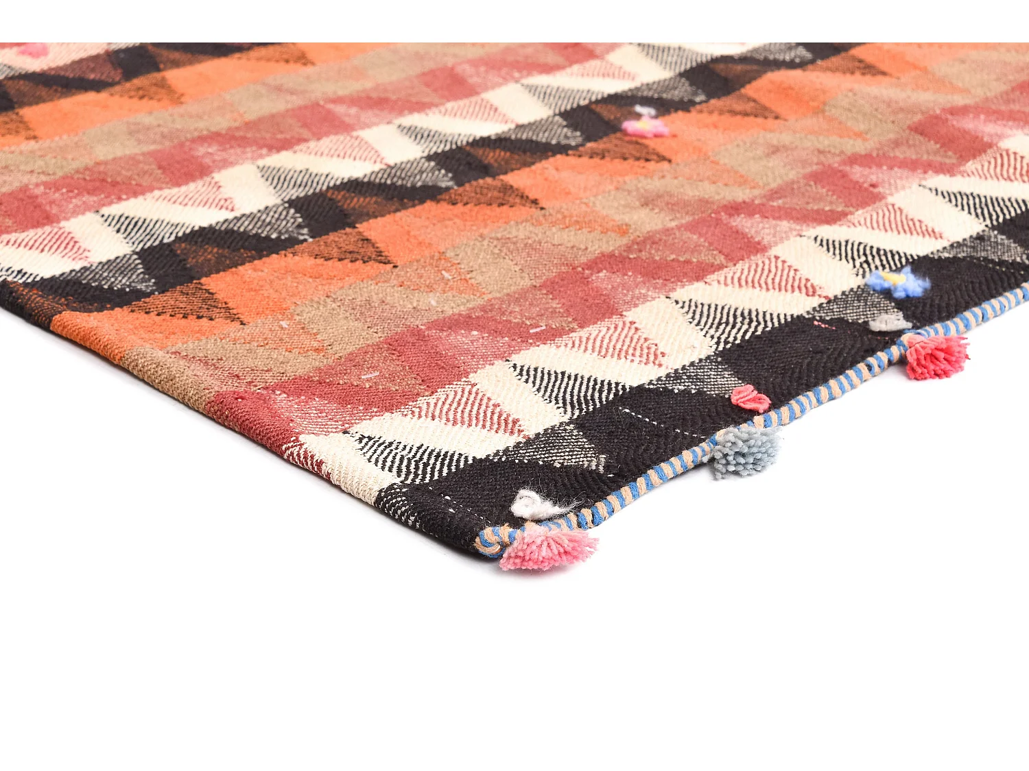 Wollteppich 131x161 Orange Jajim