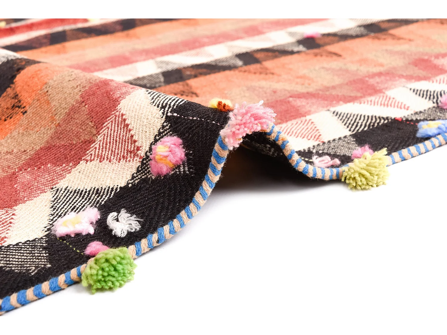 Wollteppich 131x161 Orange Jajim