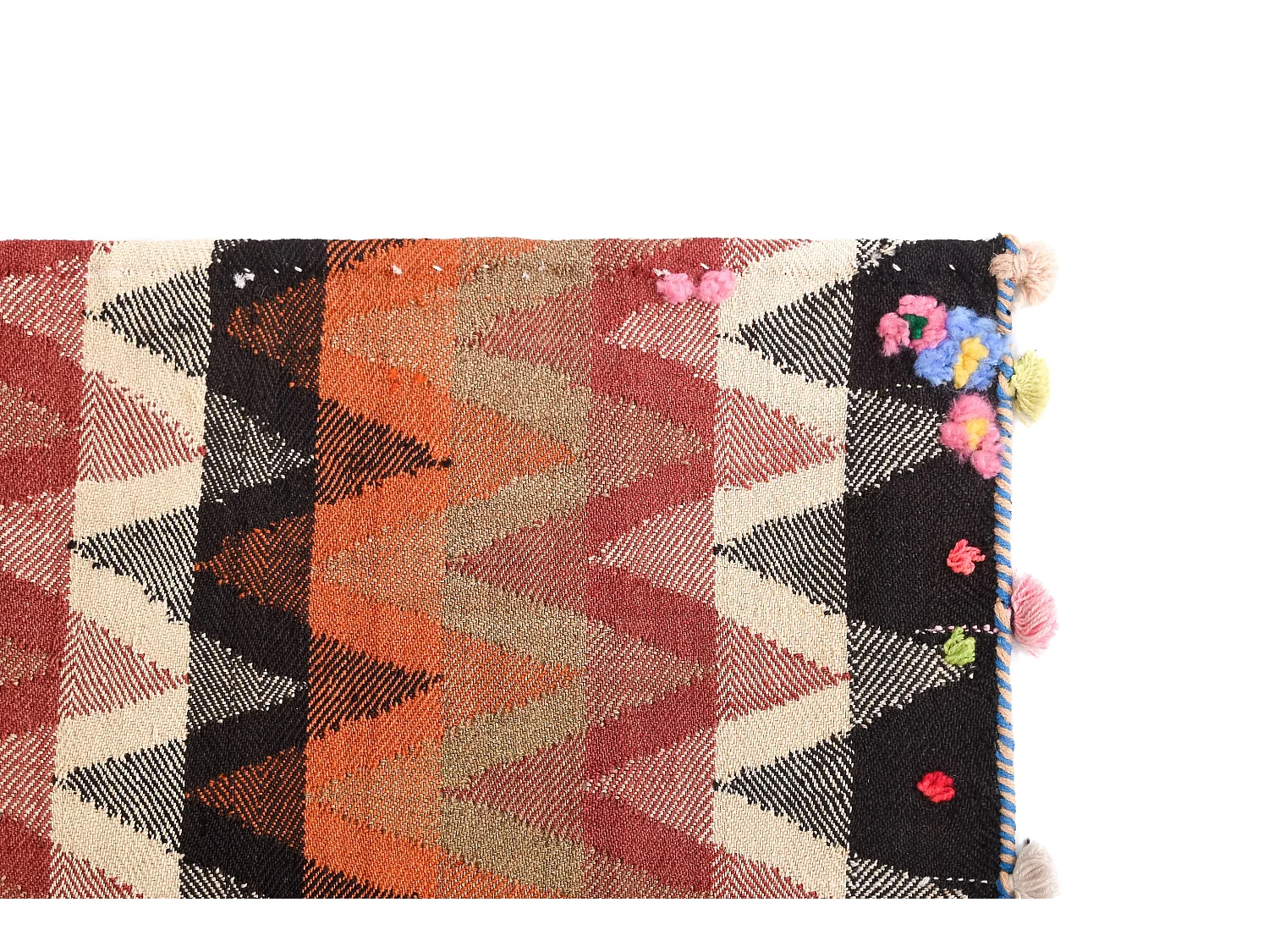 Wollteppich 131x161 Orange Jajim