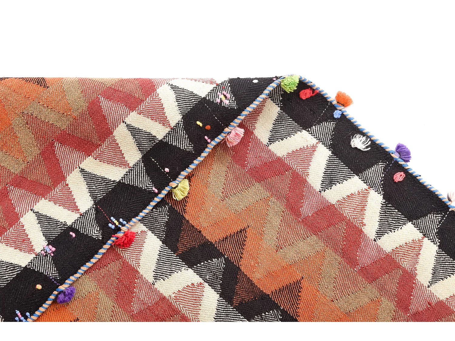 Wollteppich 131x161 Orange Jajim