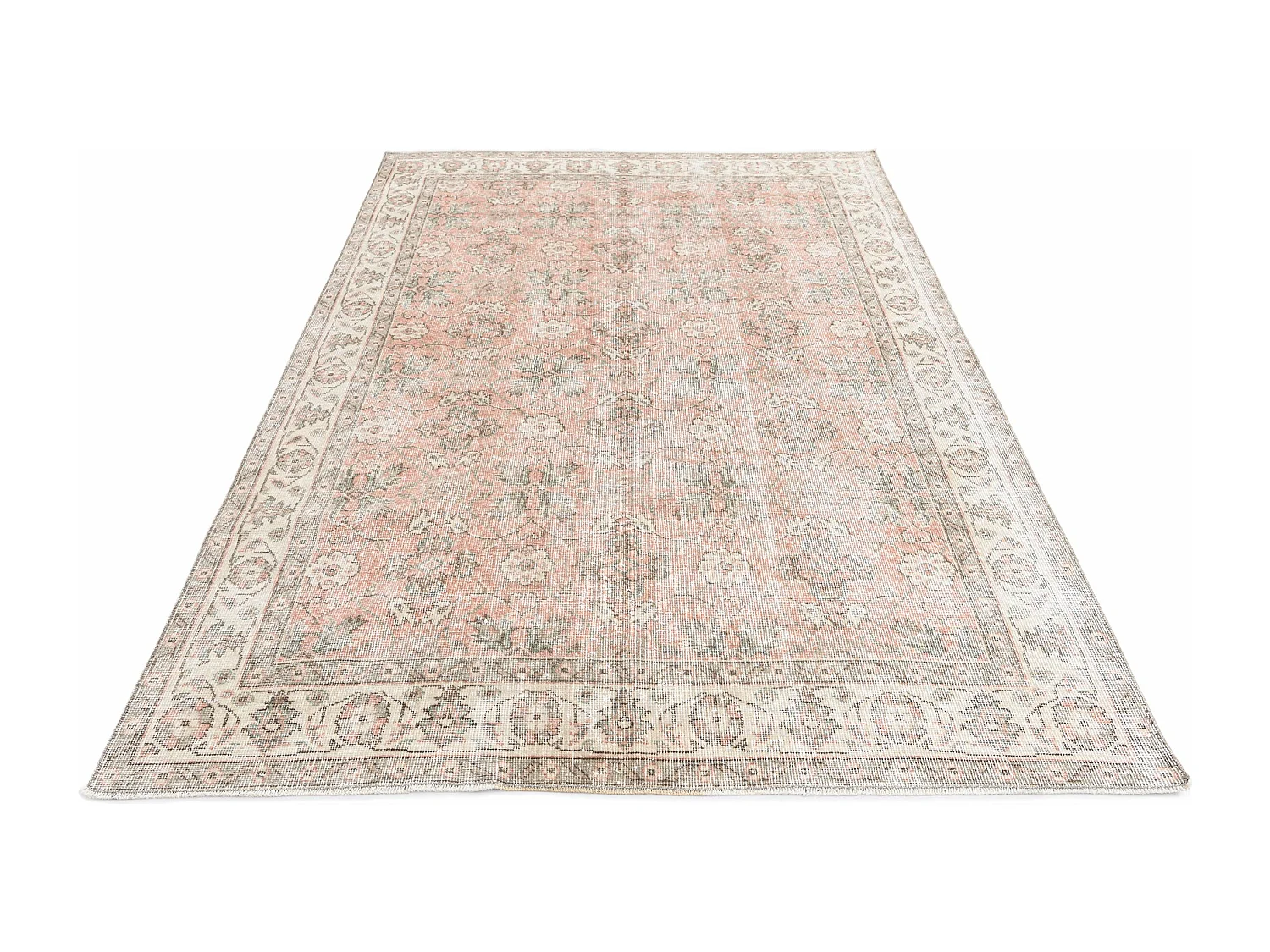 Tappeto in lana 163x269 rosa Ultra Vintage