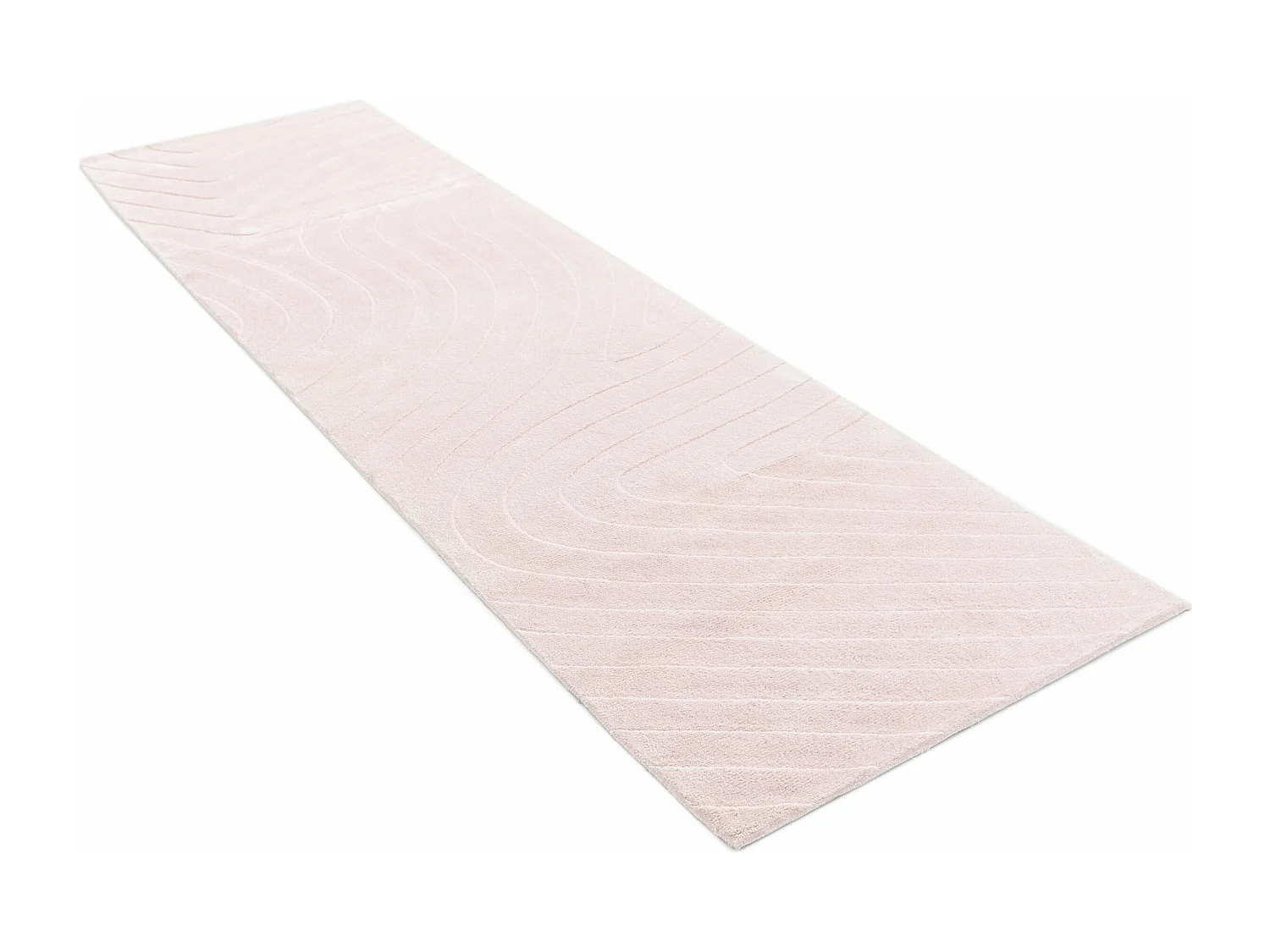 Tapis de couloir en laine 84x300 rose Darya