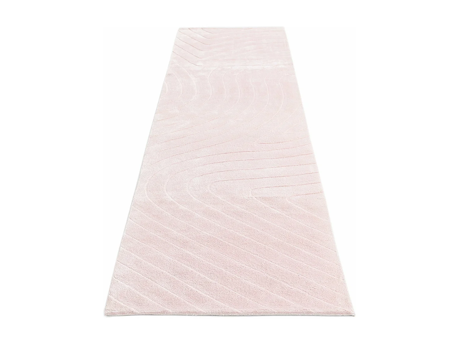 Tapis de couloir en laine 84x300 rose Darya