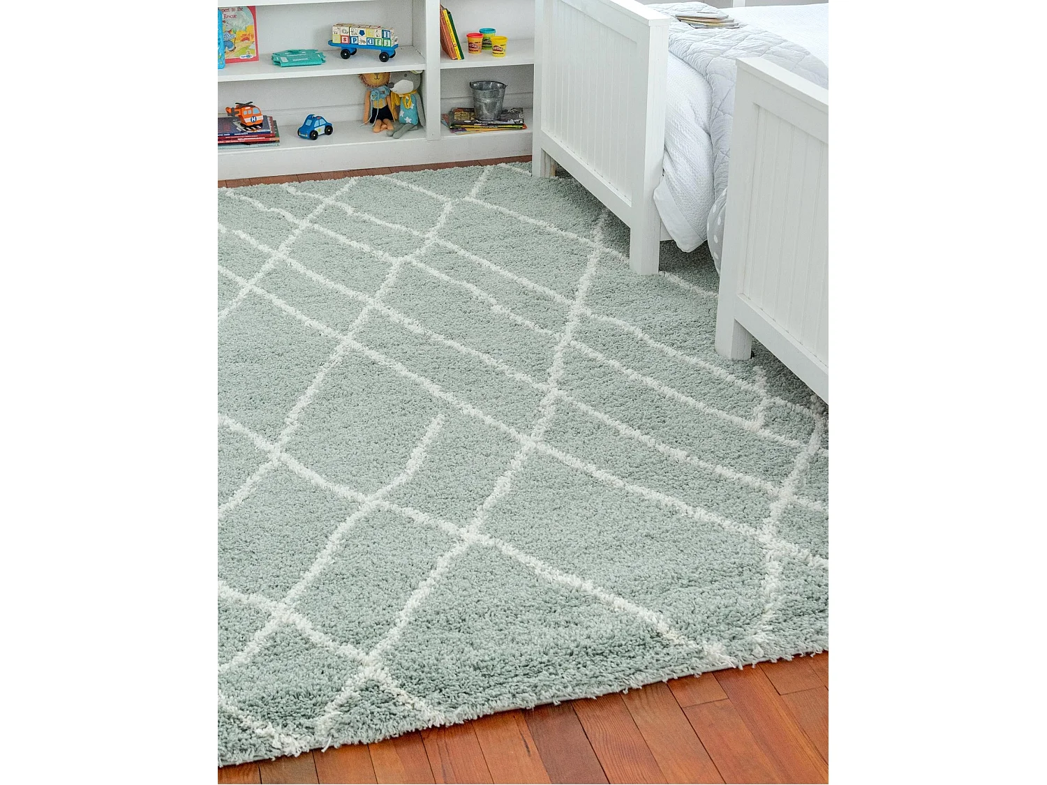 Tapis shaggy 215x305 vert Lachen Fence