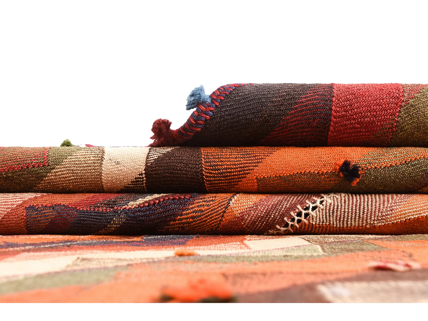 Wollteppich 141x271 Orange Jajim