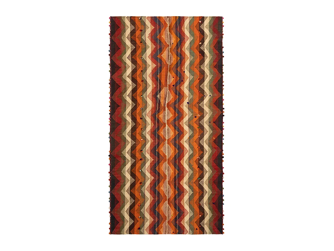 Tapis de laine 141x271 orange Jajim