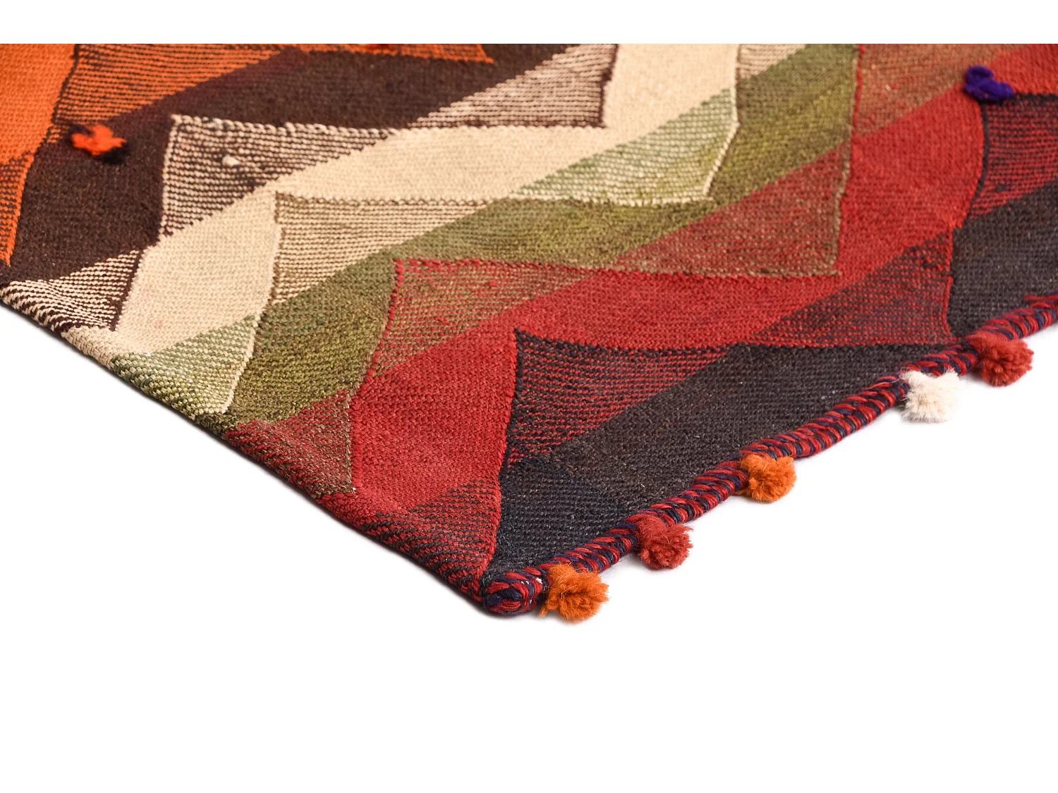 Tapis de laine 141x271 orange Jajim