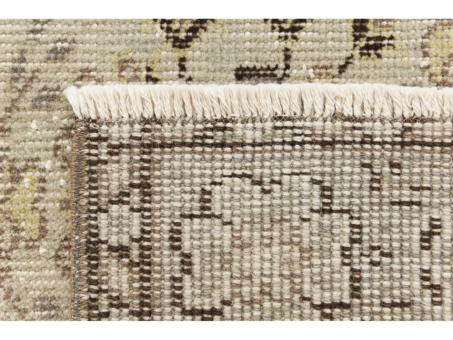 Wollteppich 114x208 Braun Ultra Vintage