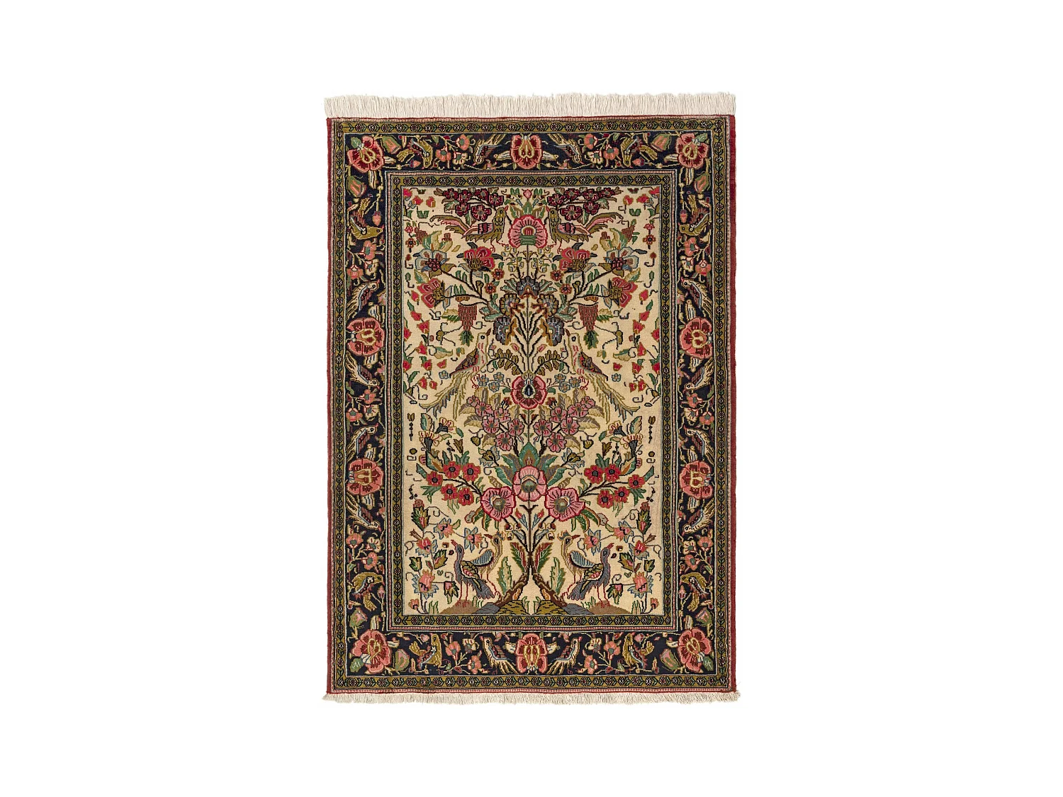 Tapis de laine 110x159 multicolore Ghom