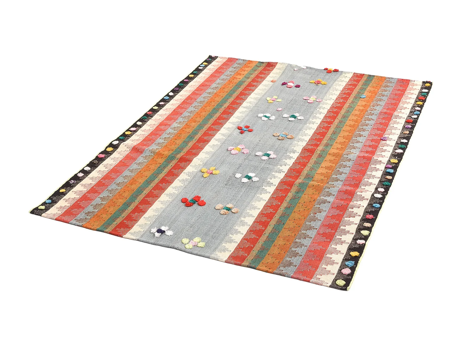 Wollteppich 137x175 Mehrfarbig Jajim