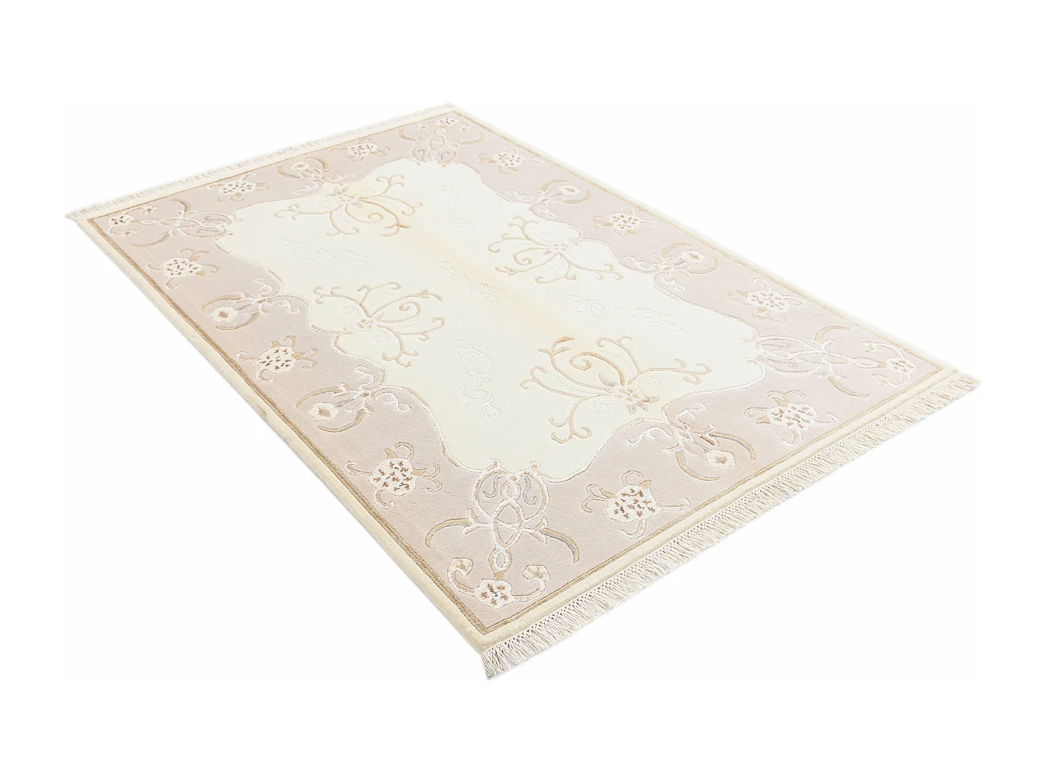 Tapis de laine 119x183 beige Darya