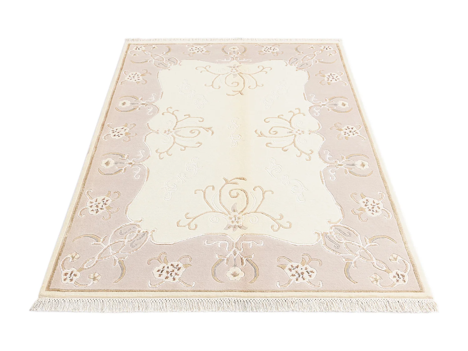 Tapis de laine 119x183 beige Darya