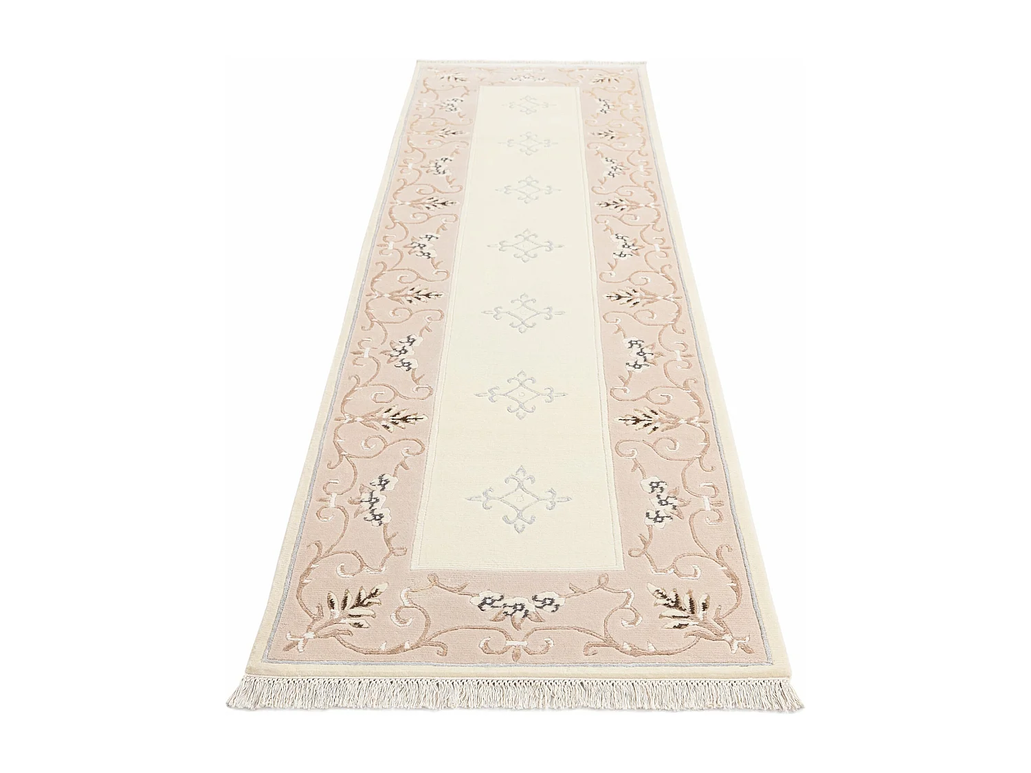 Tapis de couloir en laine 86x264 beige Darya