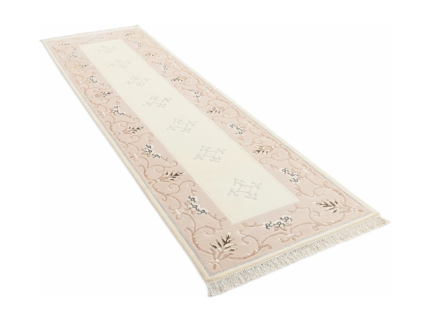 Tapis de couloir en laine 86x264 beige Darya
