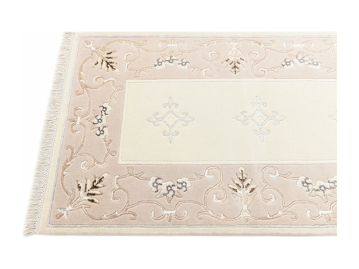 Tapis de couloir en laine 86x264 beige Darya