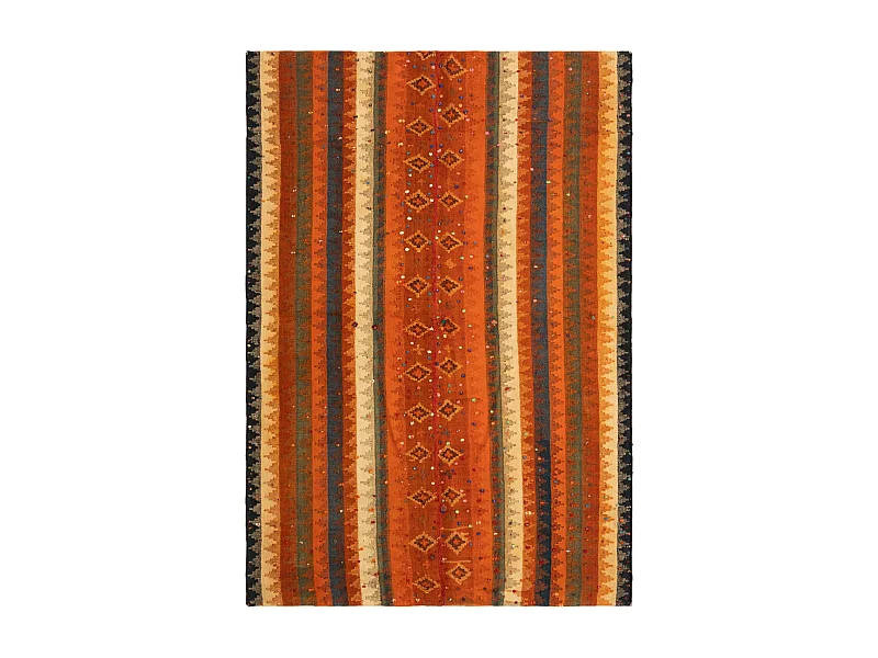 Wollteppich 146x210 Orange Jajim