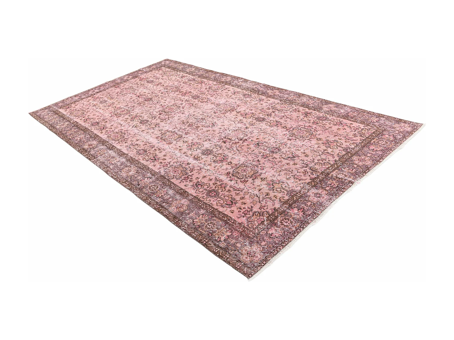 Tapis de laine 160x277 rose Ultra Vintage