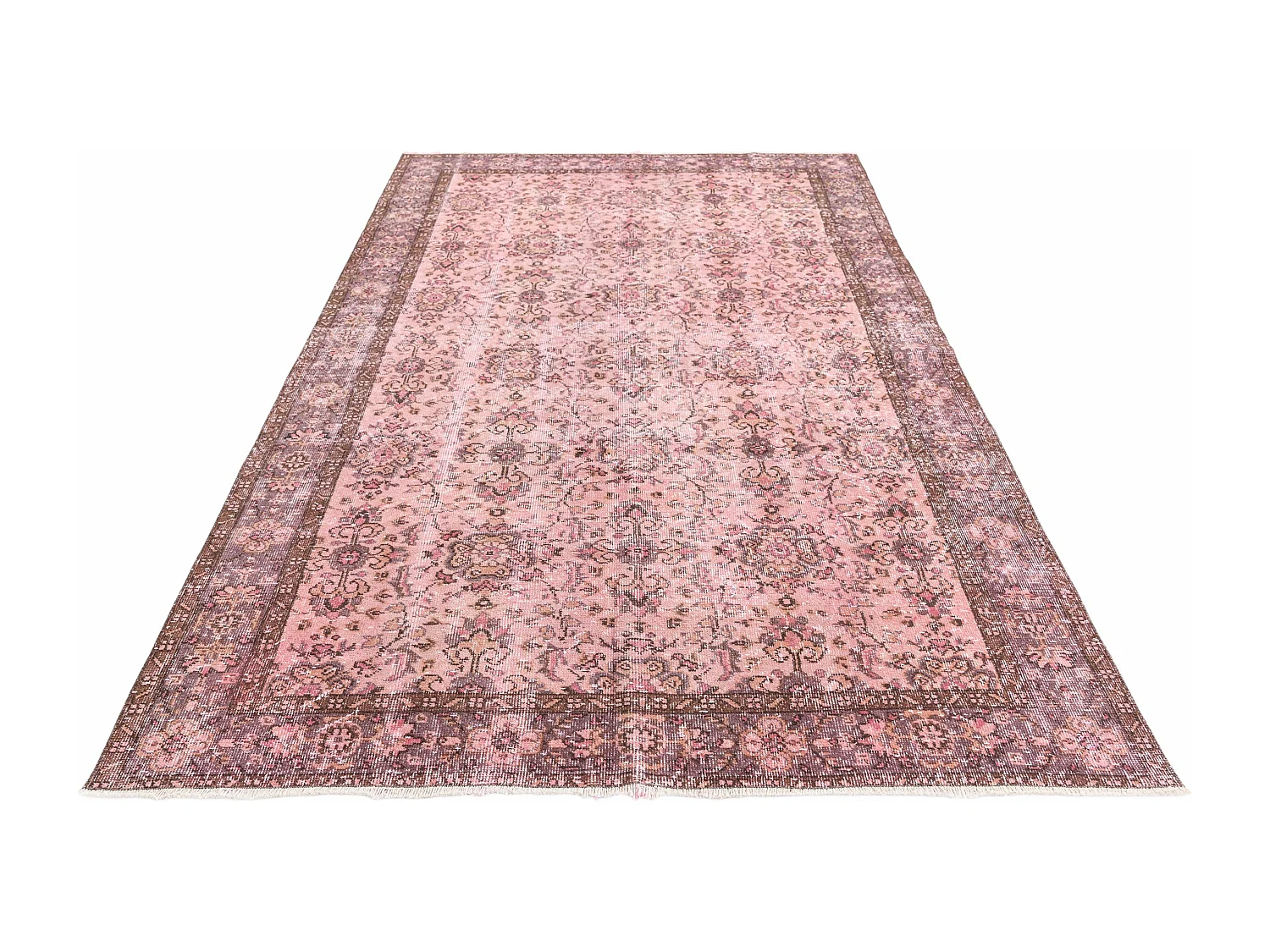 Tapis de laine 160x277 rose Ultra Vintage