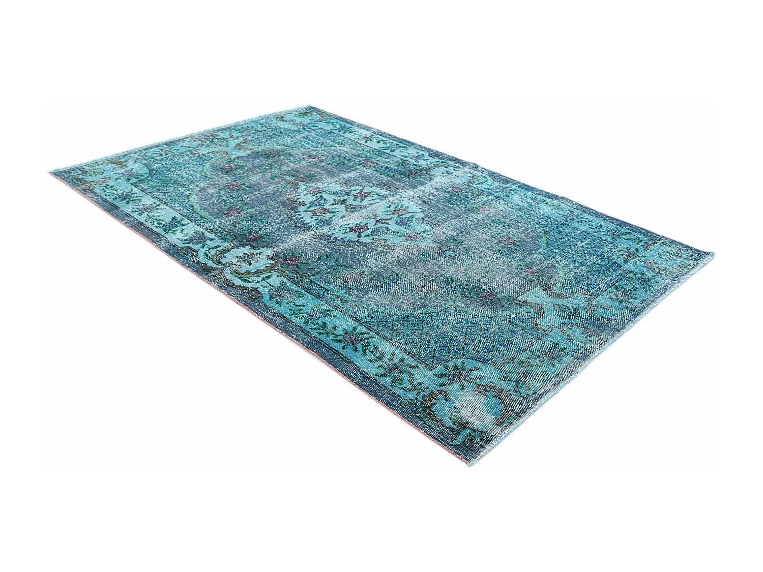 Tapis de laine 135x241 turquoise Ultra Vintage
