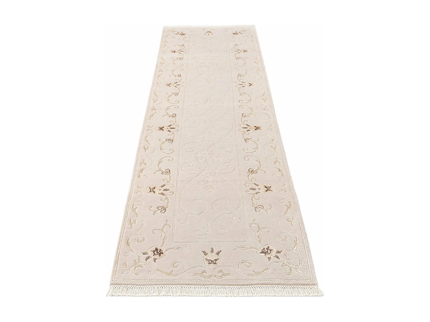 Tapis de couloir en laine 79x297 gris Darya
