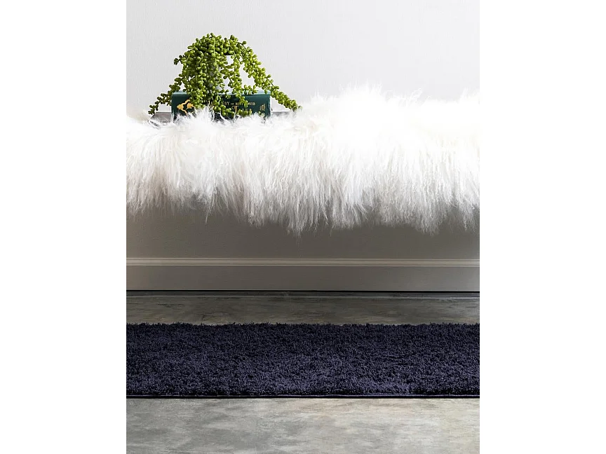 Tapis shaggy 80x305 nuit bleue Luzern