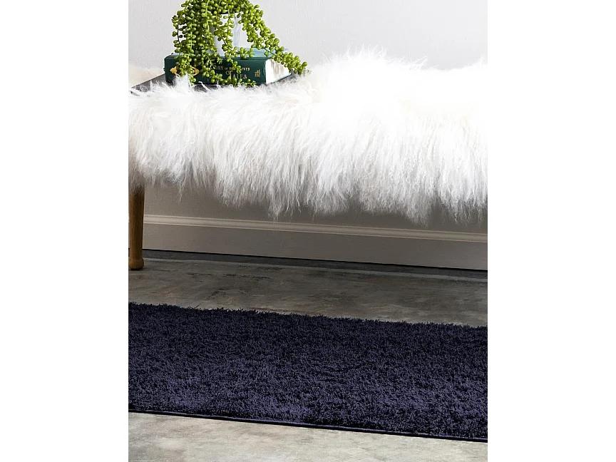 Tapis shaggy 80x305 nuit bleue Luzern