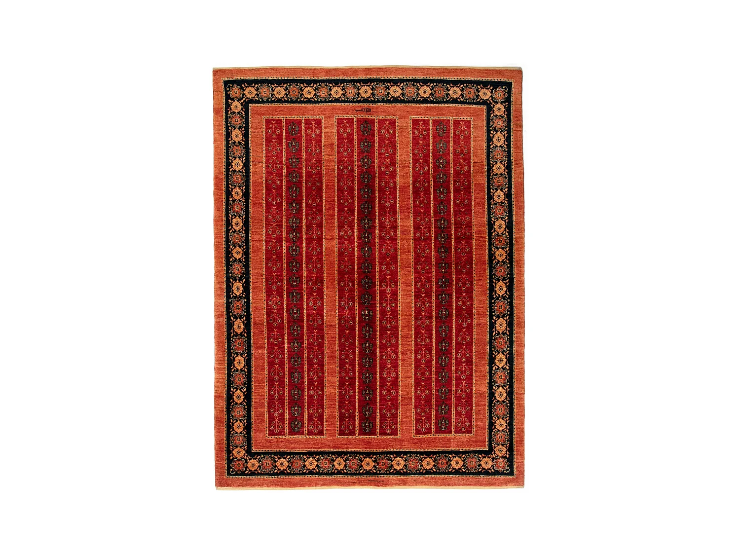 Tapis de laine 158x214 rouge Kashkuli