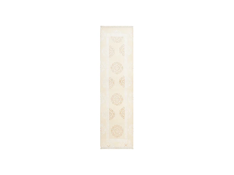 Läufer-Wollteppich 81x302 Beige Darya