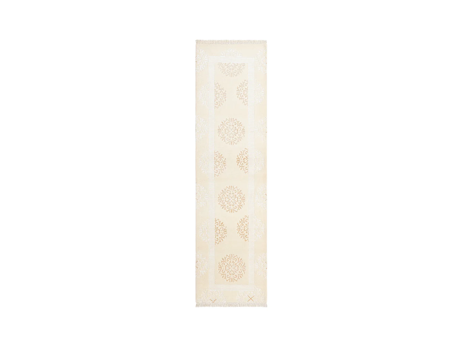 Läufer-Wollteppich 81x302 Beige Darya