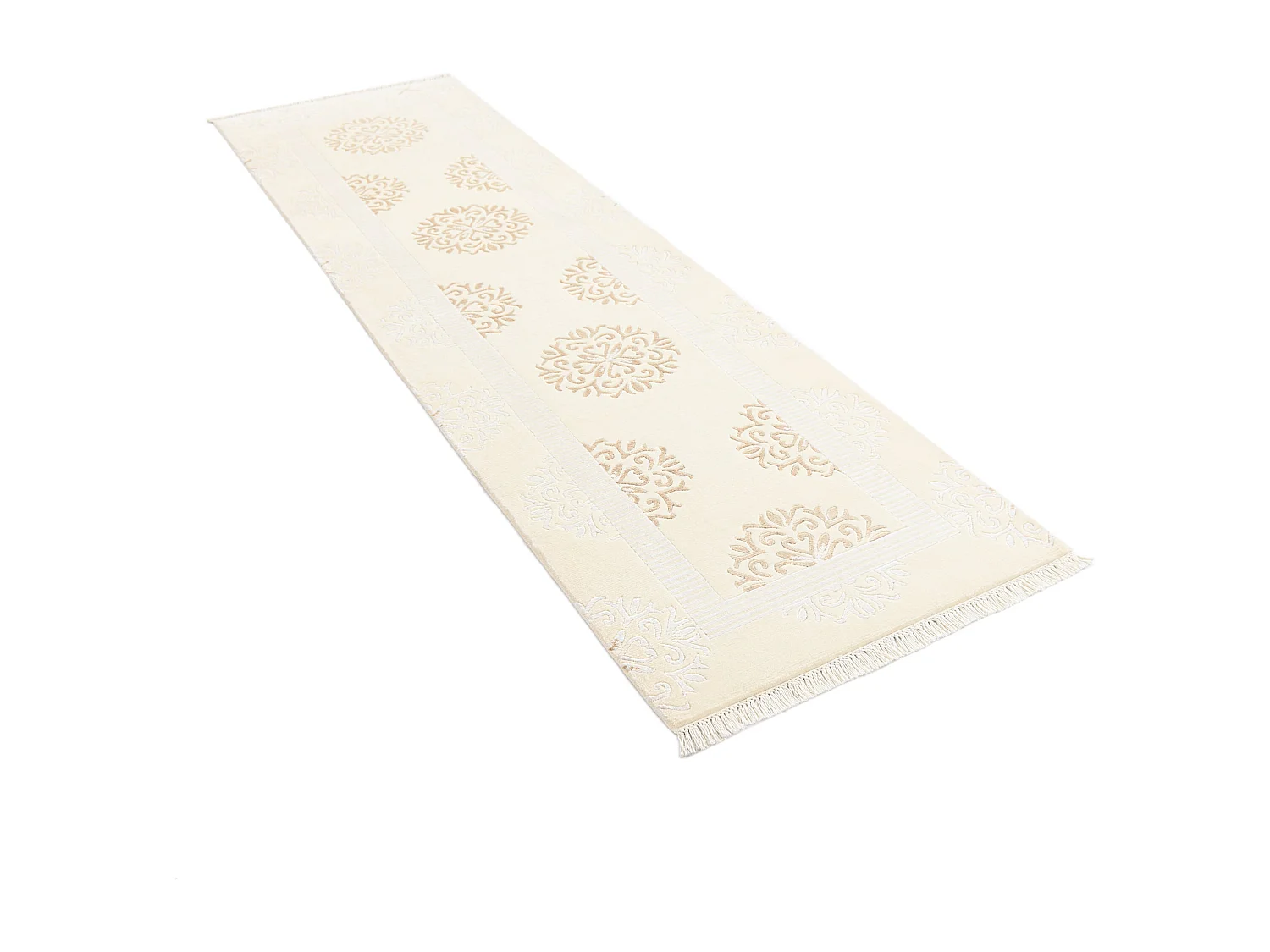 Tapis de couloir en laine 81x302 beige Darya