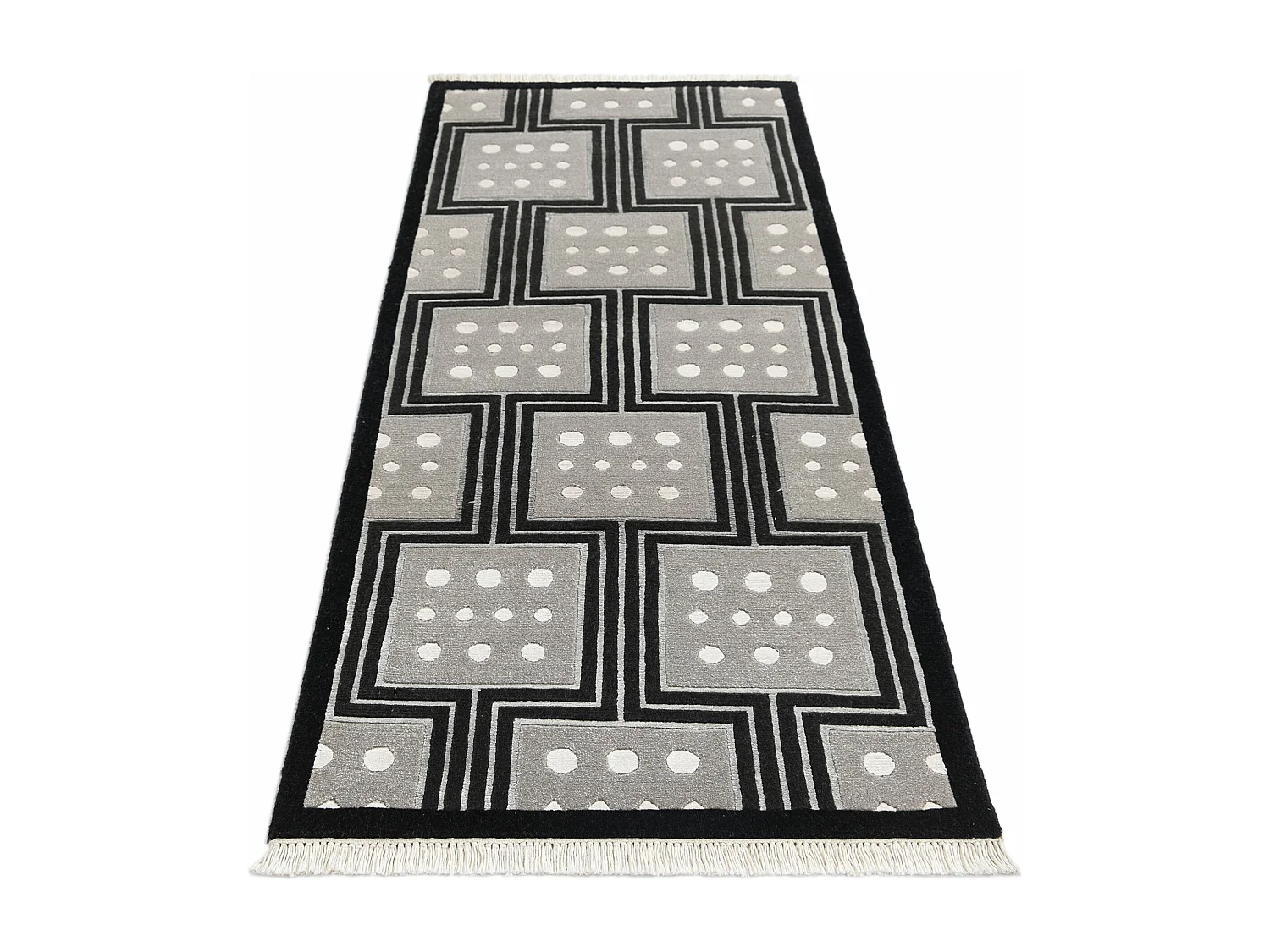 Loper-Woltapijt 203x79 Zwart Darya