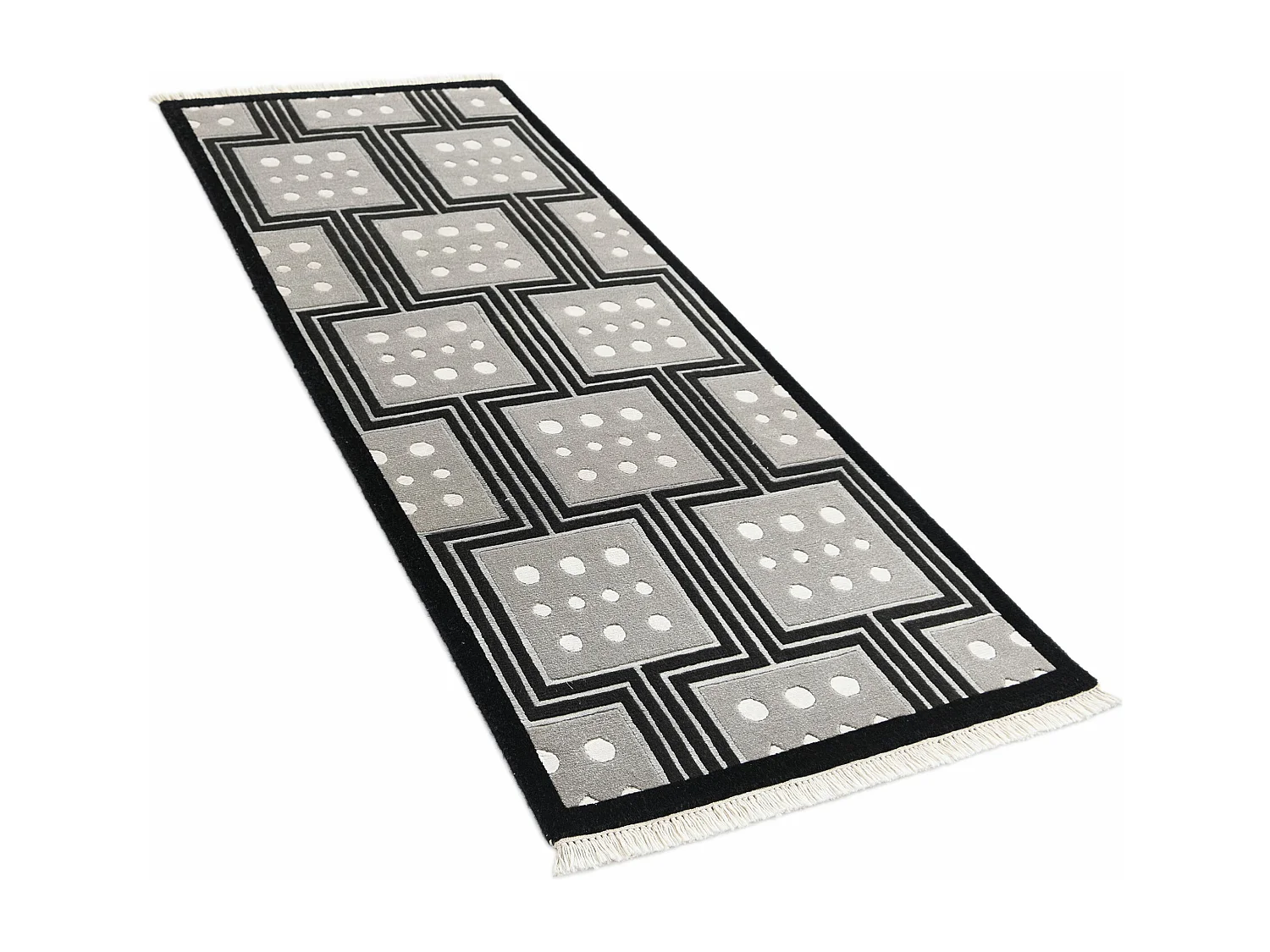 Loper-Woltapijt 203x79 Zwart Darya