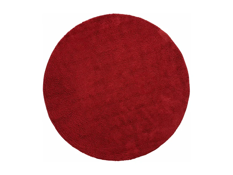 Tapis shaggy 185x185 rouge Luzern