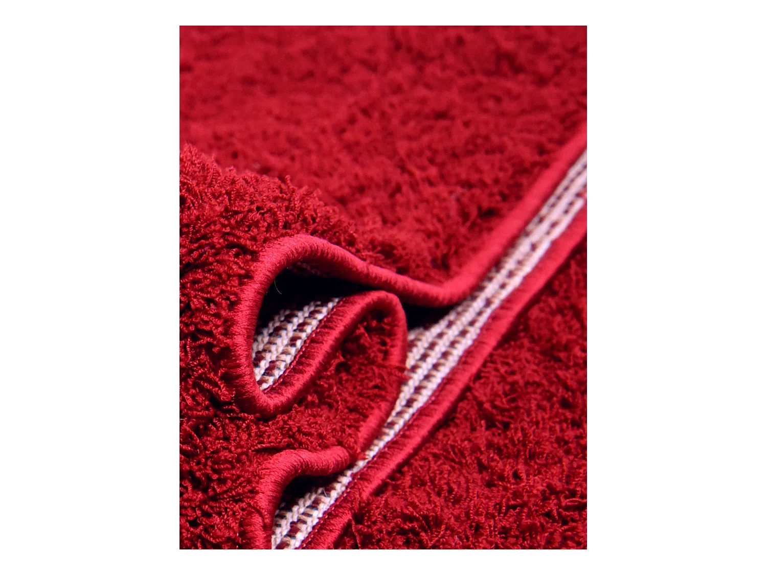 Hoogpolig tapijt 185x185 Rood Luzern