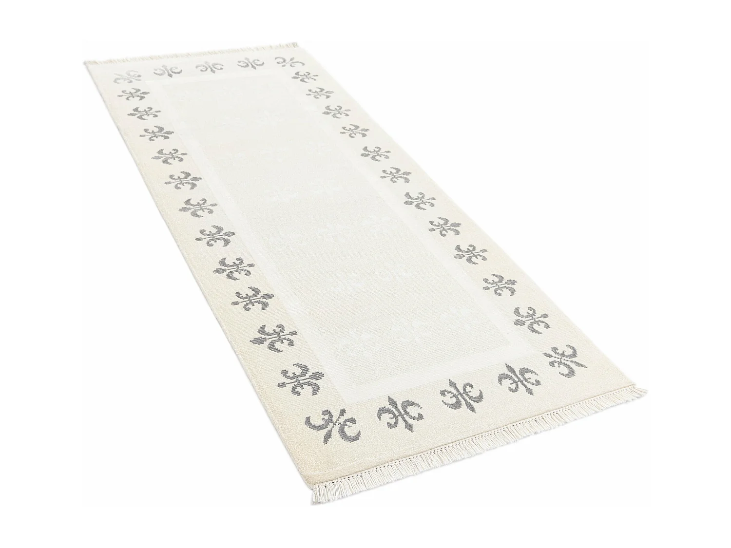 Tapis de couloir en laine 81x201 beige Darya