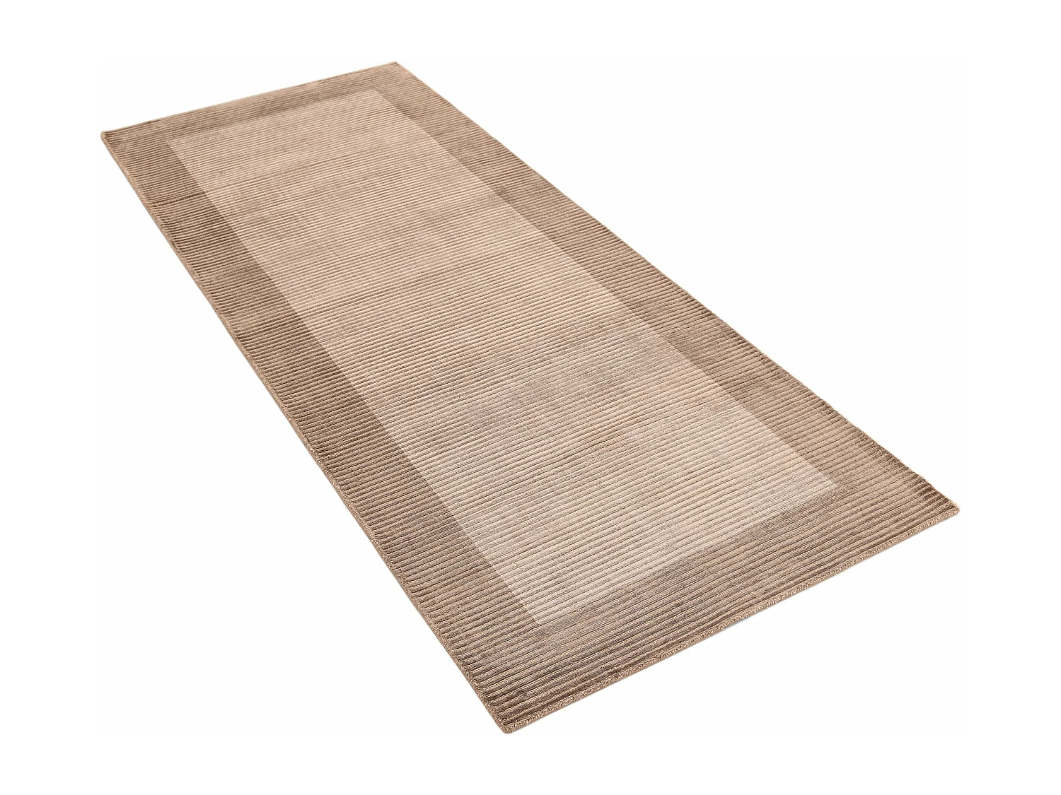Tapis de couloir en laine 81x203 brun Darya