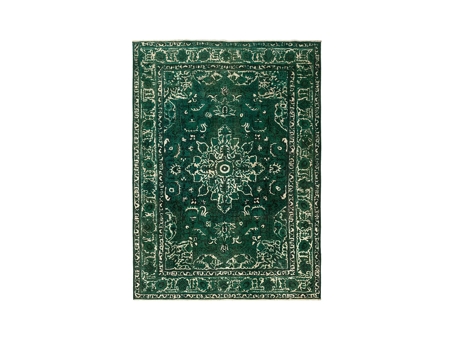 Tapis de laine 205x290 vert Vintage Royal