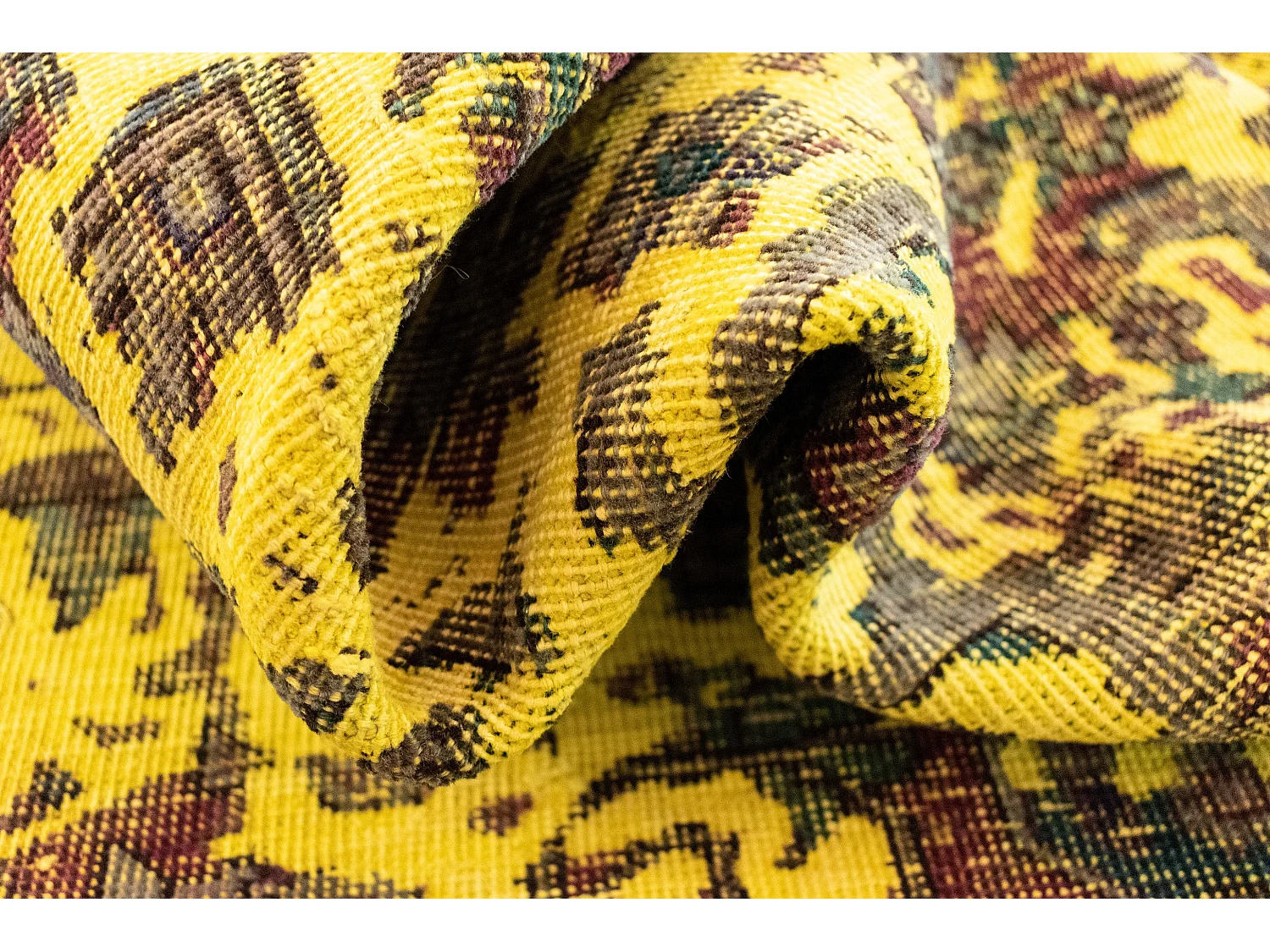 Tapis de laine 137x176 jaune Vintage Royal