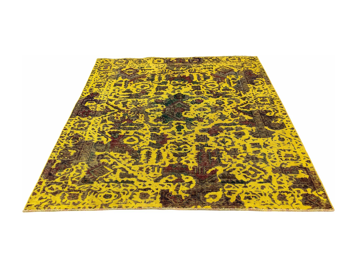 Tapis de laine 137x176 jaune Vintage Royal