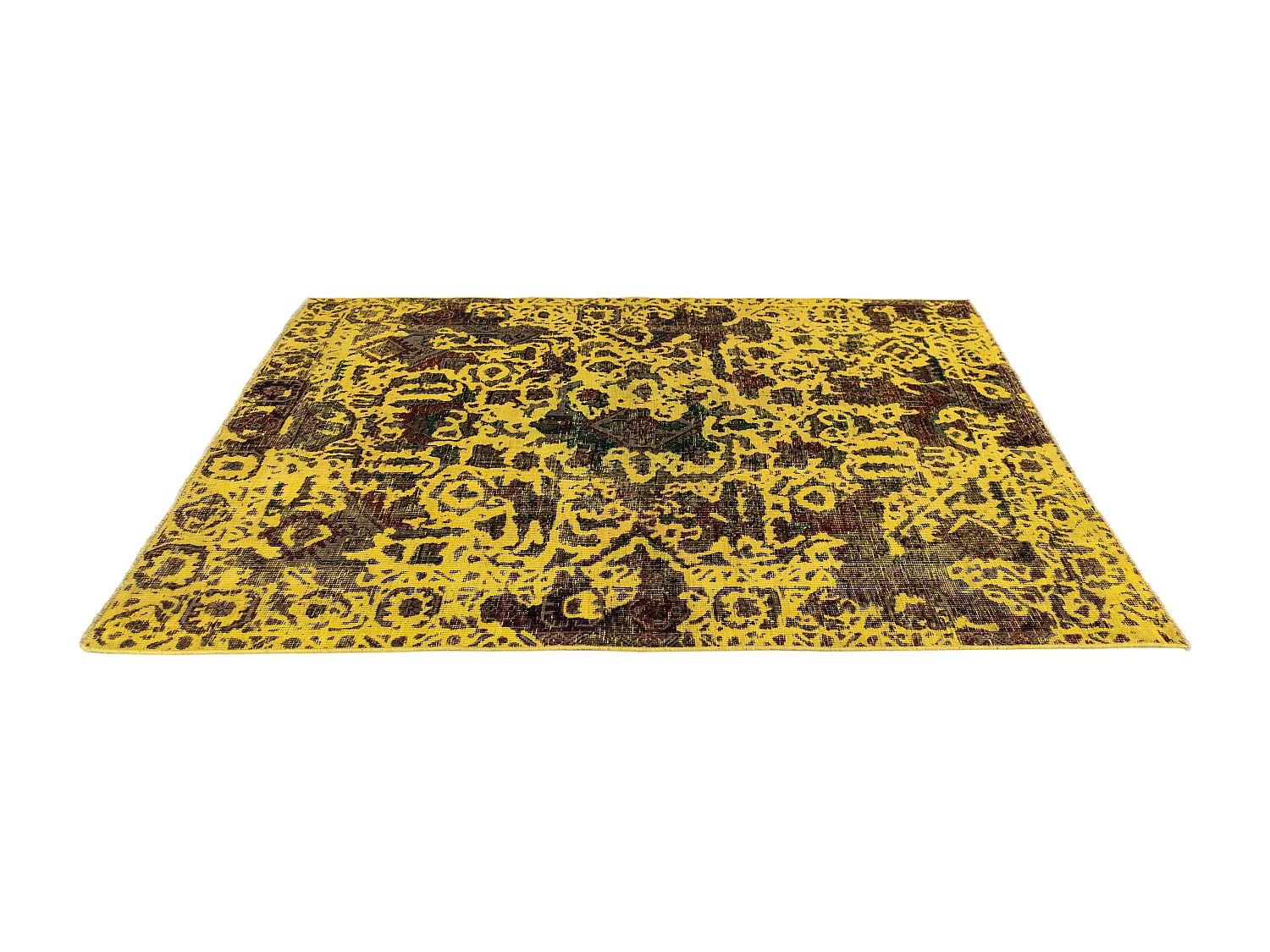 Tapis de laine 137x176 jaune Vintage Royal