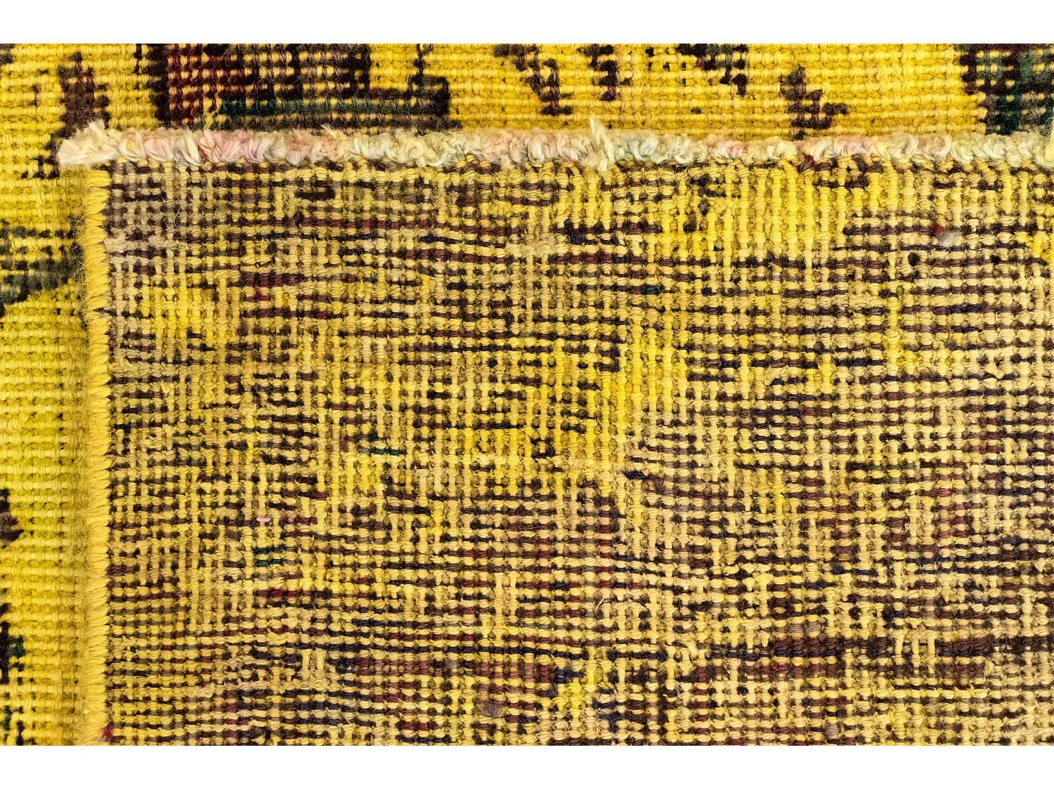 Tapis de laine 137x176 jaune Vintage Royal