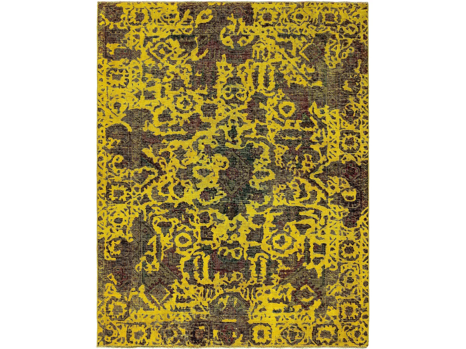 Tapis de laine 137x176 jaune Vintage Royal