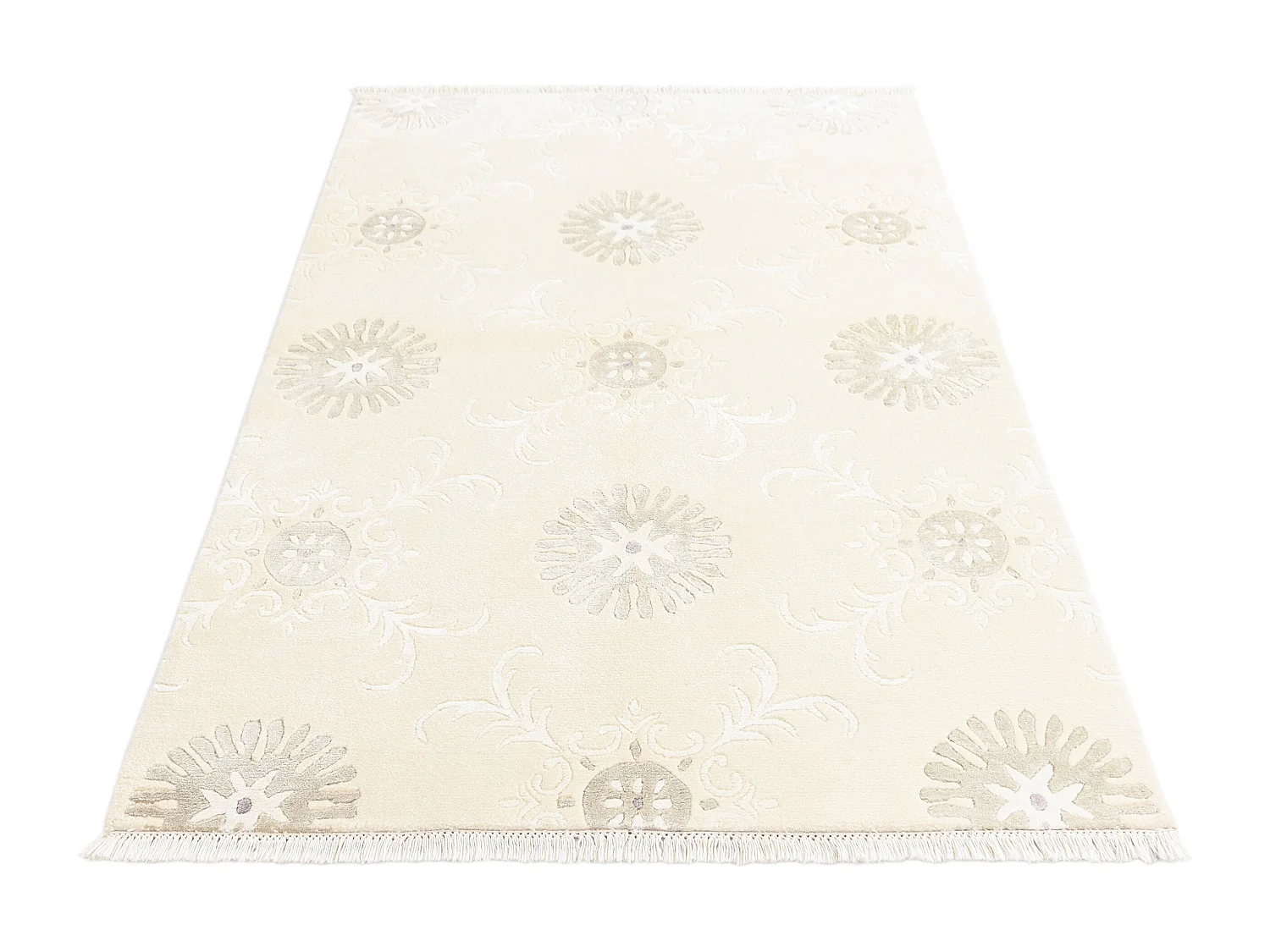 Tapis de laine 117x183 beige Darya