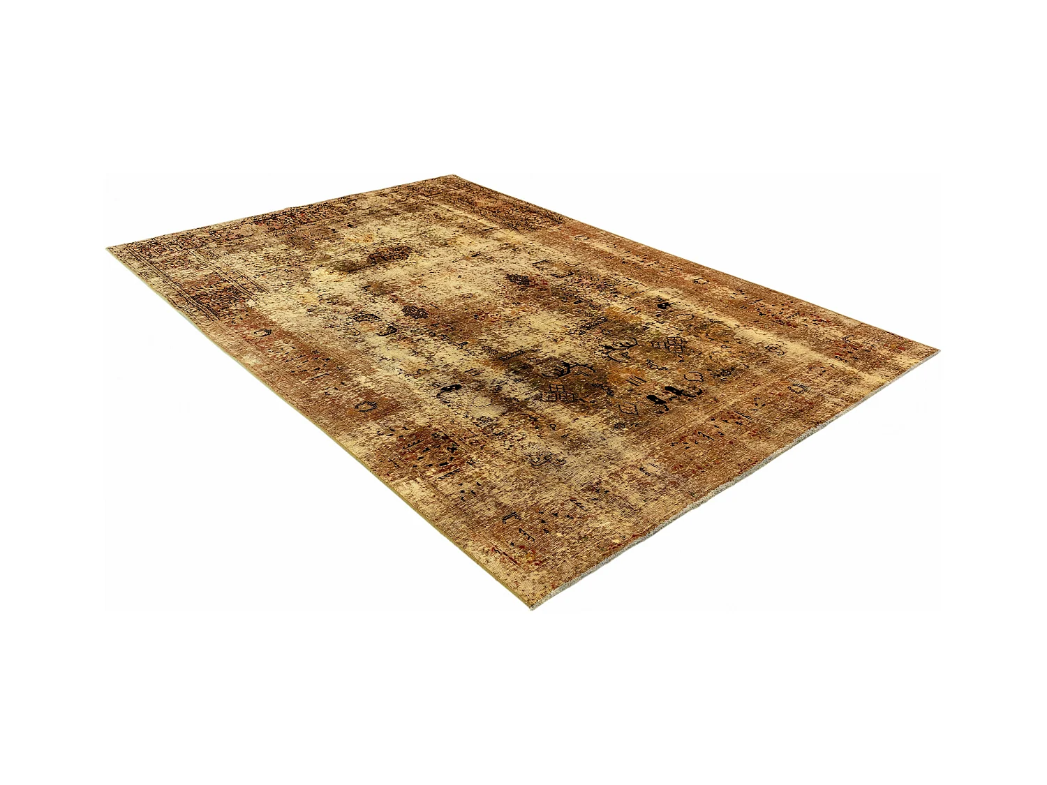 Wollteppich 190x299 Gelb Vintage Royal