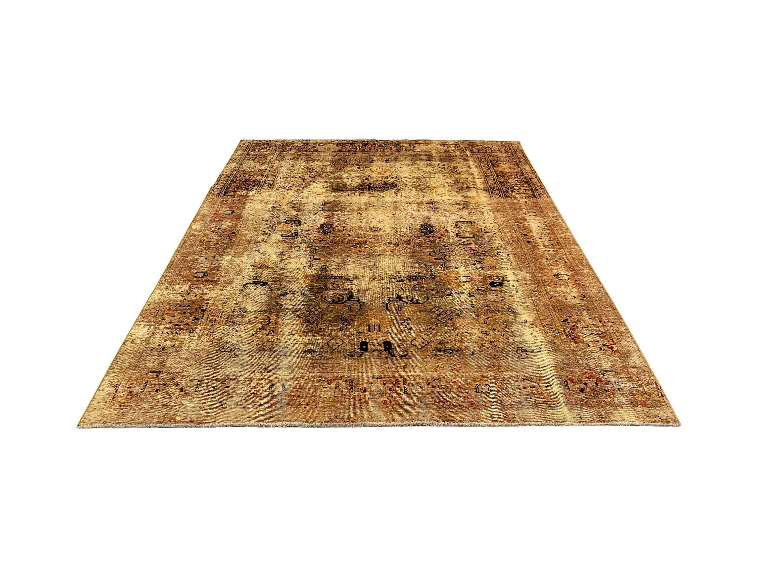 Tapis de laine 190x299 jaune Vintage Royal