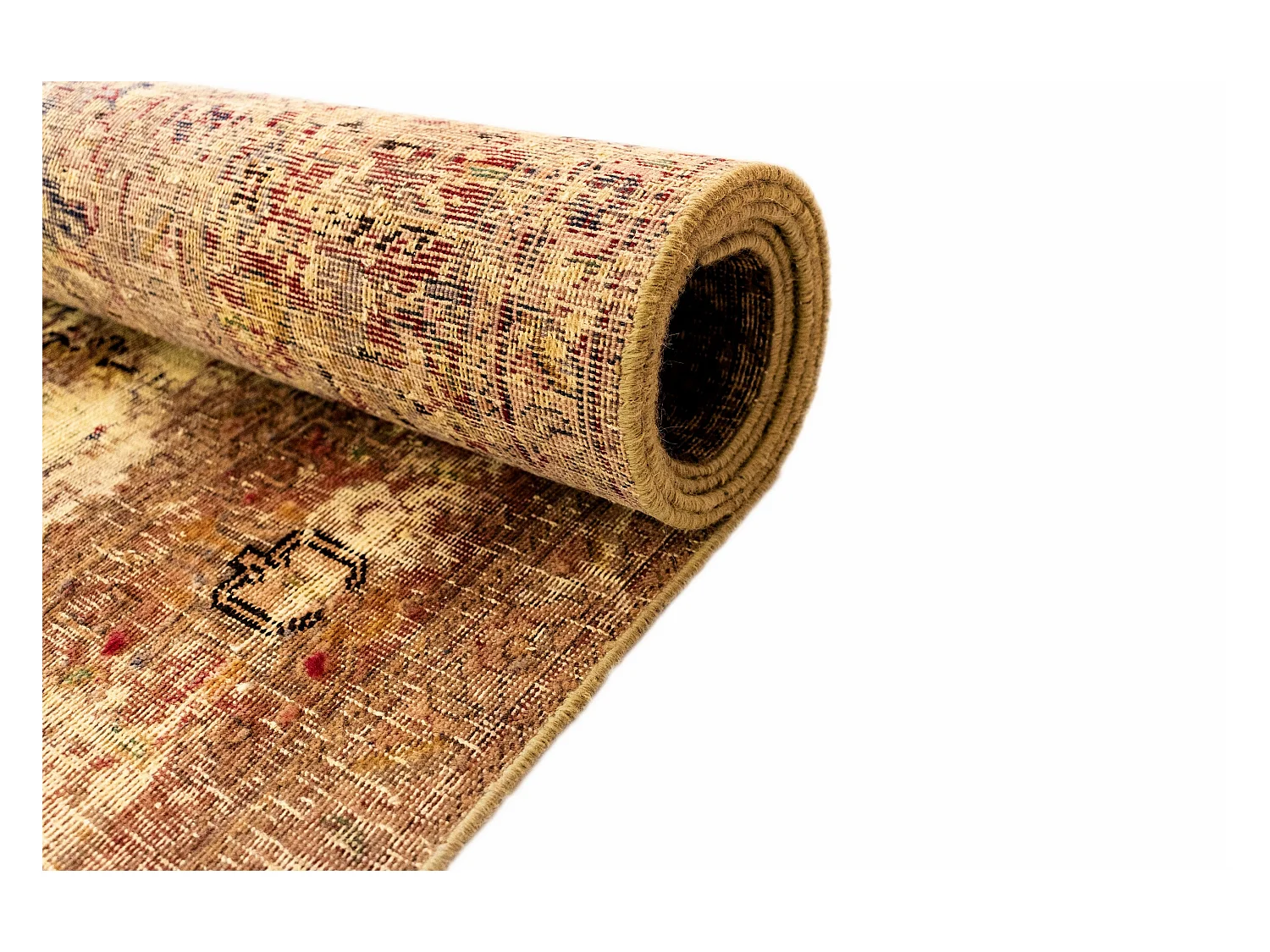 Tapis de laine 190x299 jaune Vintage Royal