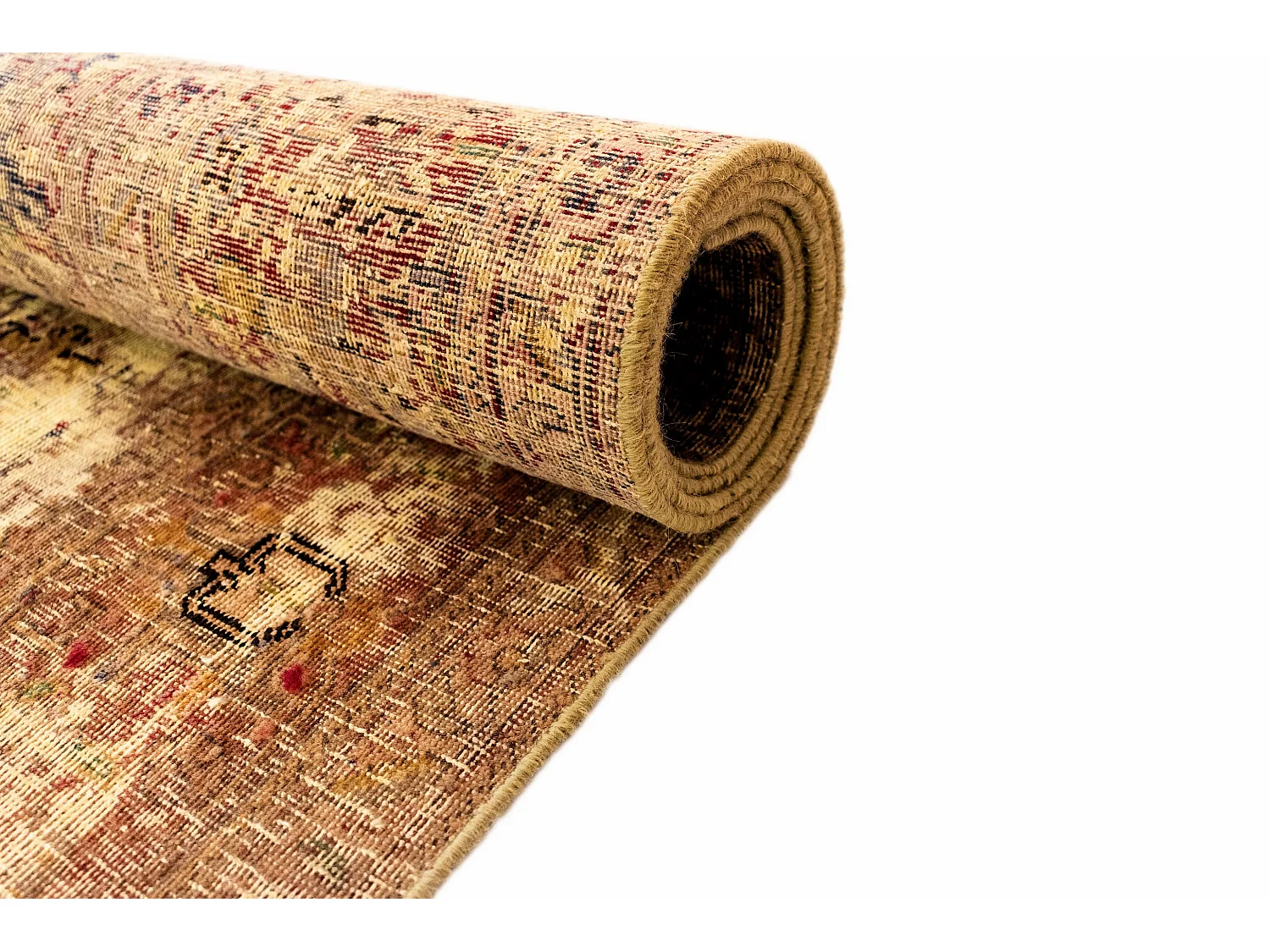 Tapis de laine 190x299 jaune Vintage Royal